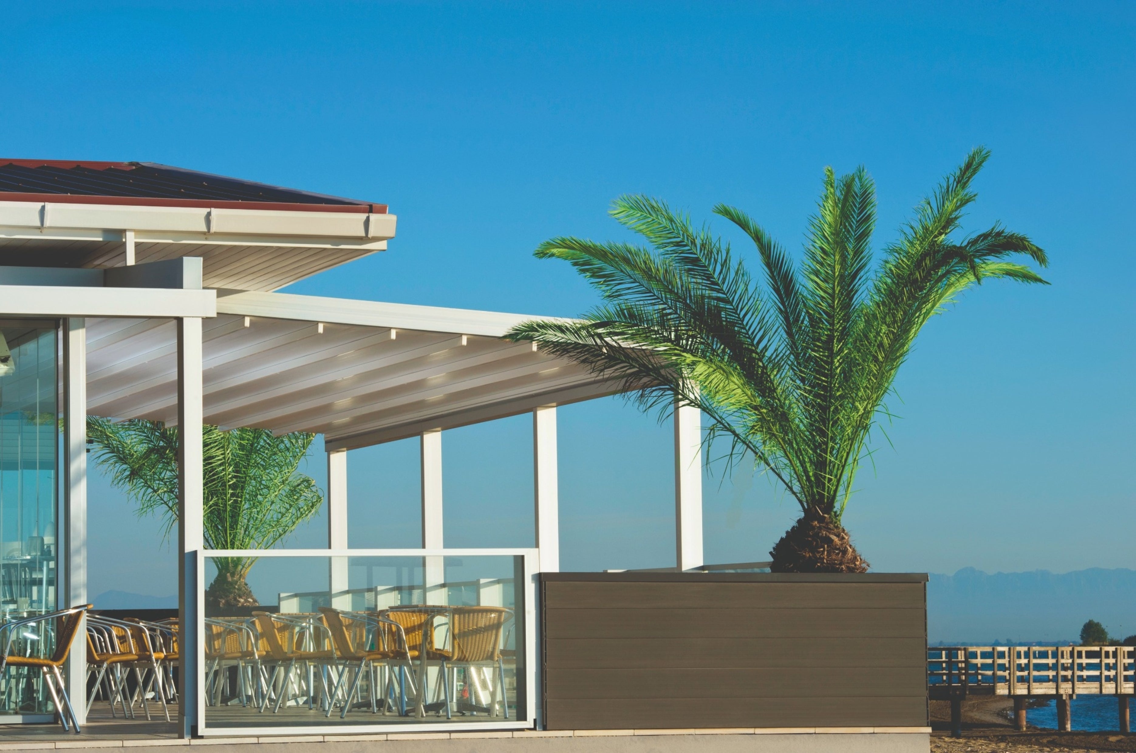 Level - pergola con tetto scorrevole in PVC - Pratic