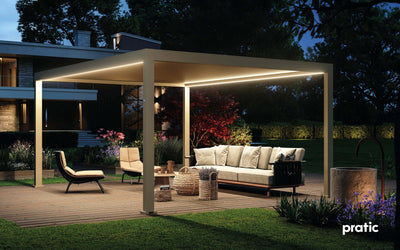 pergolato con led per giardino