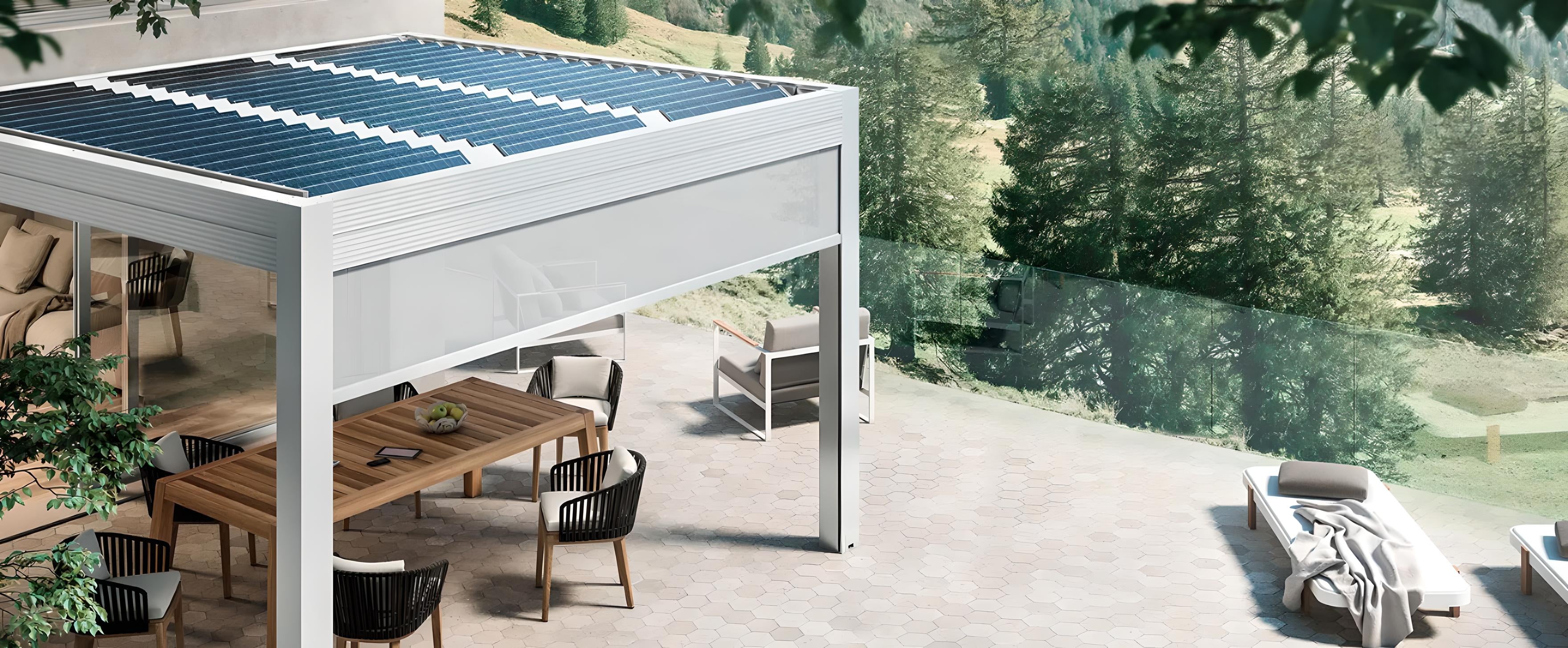 Energy Pergola - pergola bioclimatica con pannelli fotovoltaici - Gibus