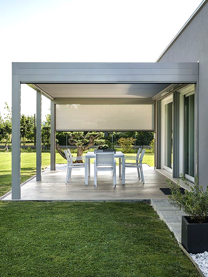 vista laterale pergola bioclimatia